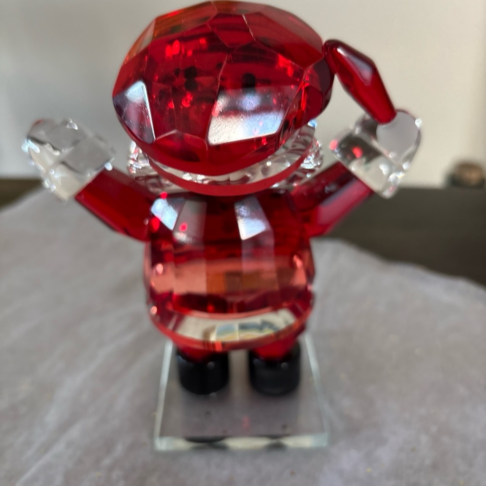 Crystal Santa Claus Standing Beautiful Piece 7” - Picture 8 of 12